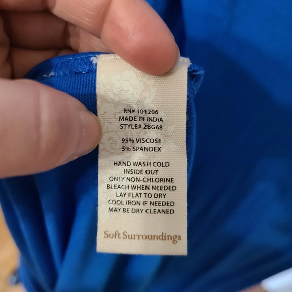 Soft Surroundings Women's Alexandra Asymmetrical Long Maxi Dress Size Large NWT - Picture 4 of 8